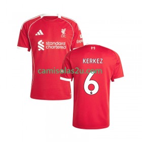 Camisolas de futebol Liverpool Milos Kerkez 6 Equipamento Principal 2025/26 Manga Curta